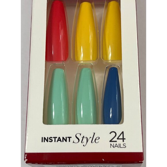 KISS Extra Long Colorful Press On Nails Set • 24 Count • New - Picture 3 of 3